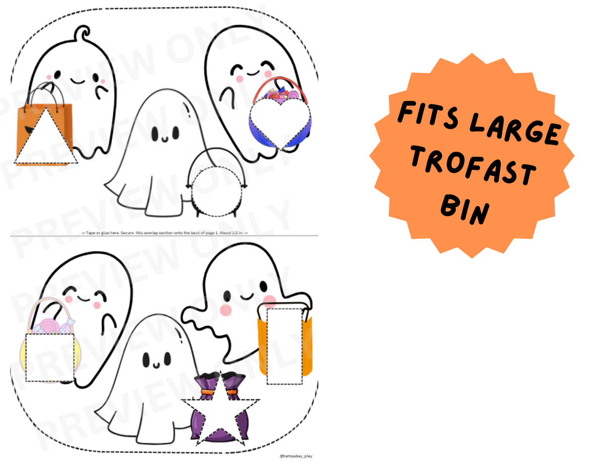 Halloween Sensory Activity Printable- Trofast Bin Insert