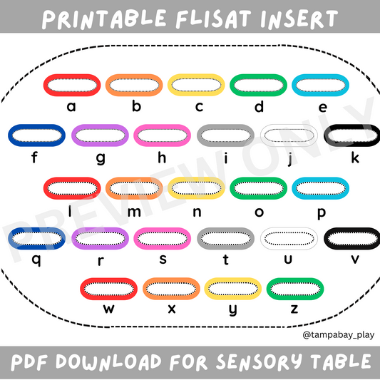 Printable Flisat Trofast Bin Insert- Alphabet Sort