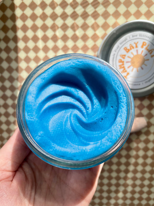 Plant Dyed Play Dough- Blue Spirulina Dolphin