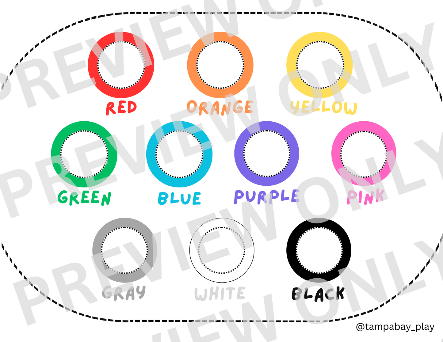 Printable Flisat Trofast Bin Insert- Color Sorting