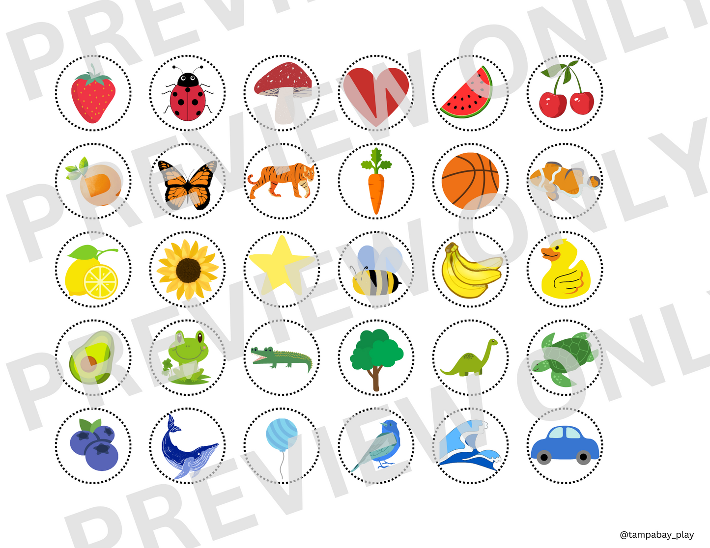 Printable Flisat Trofast Bin Insert- Color Sorting