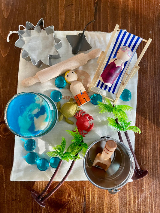 Busy Bag Play Dough Kit- Beach