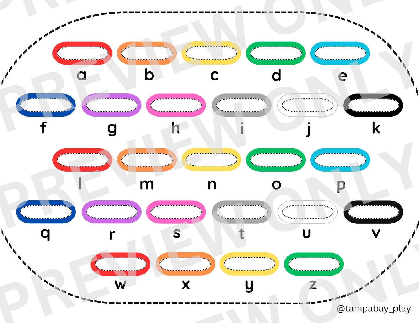 Printable Flisat Trofast Bin Insert- Alphabet Sort