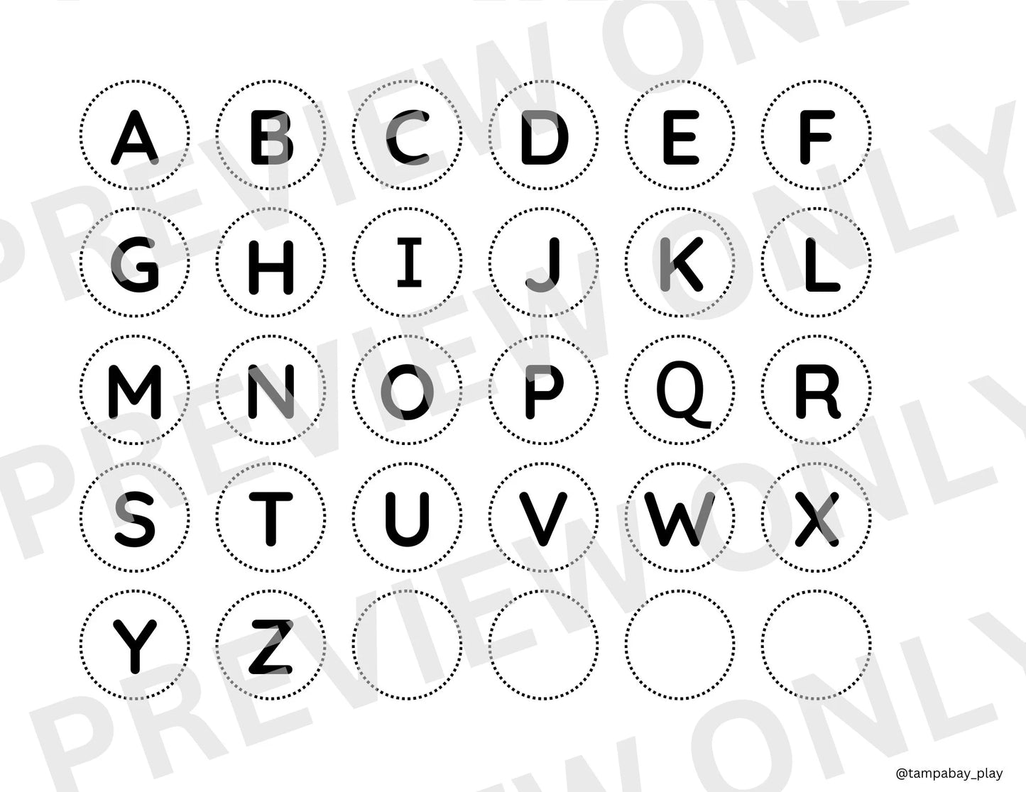 Printable Flisat Trofast Bin Insert- Alphabet Sort