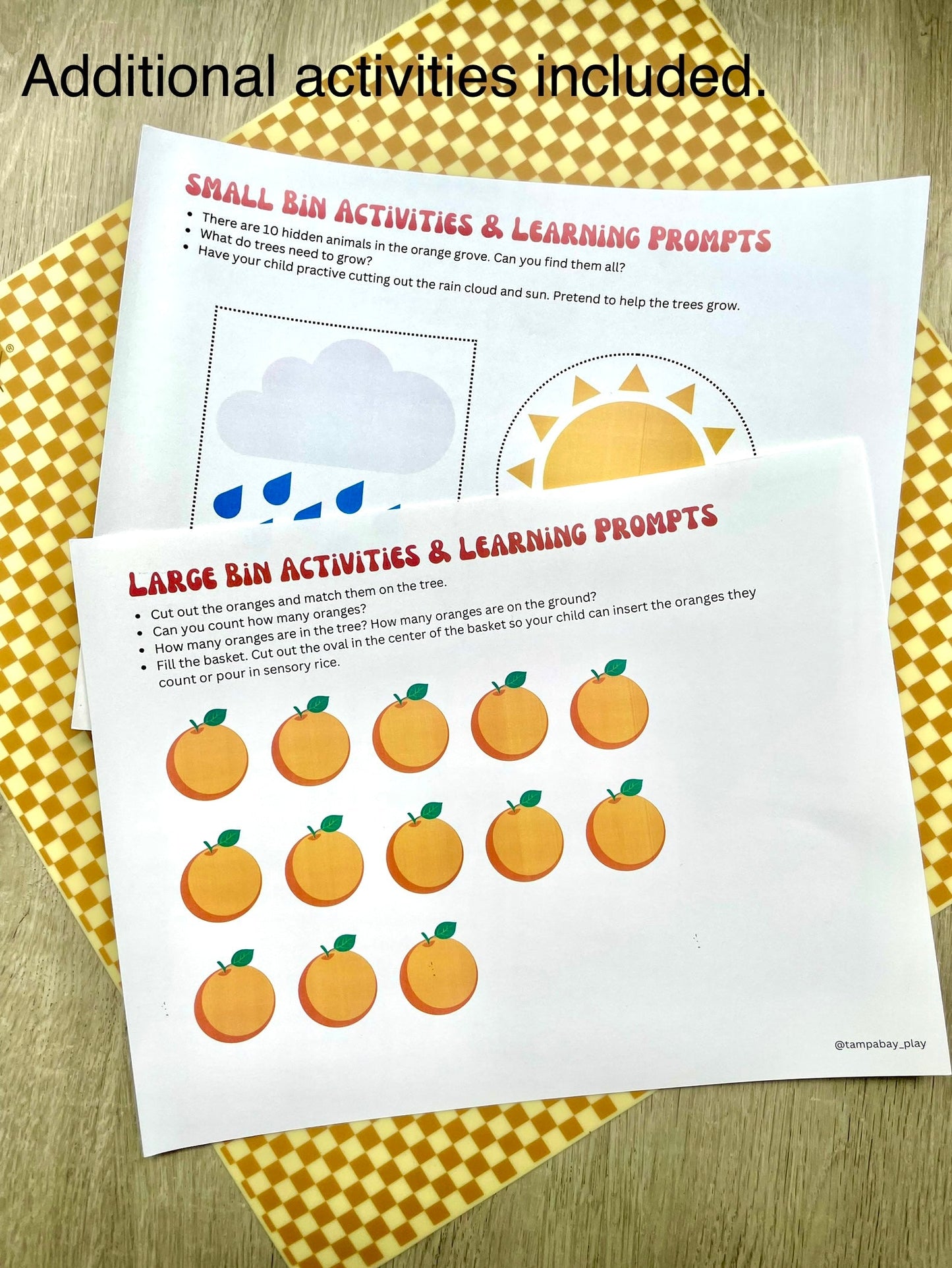 Printable Flisat Trofast Bin Insert- Orange Grove