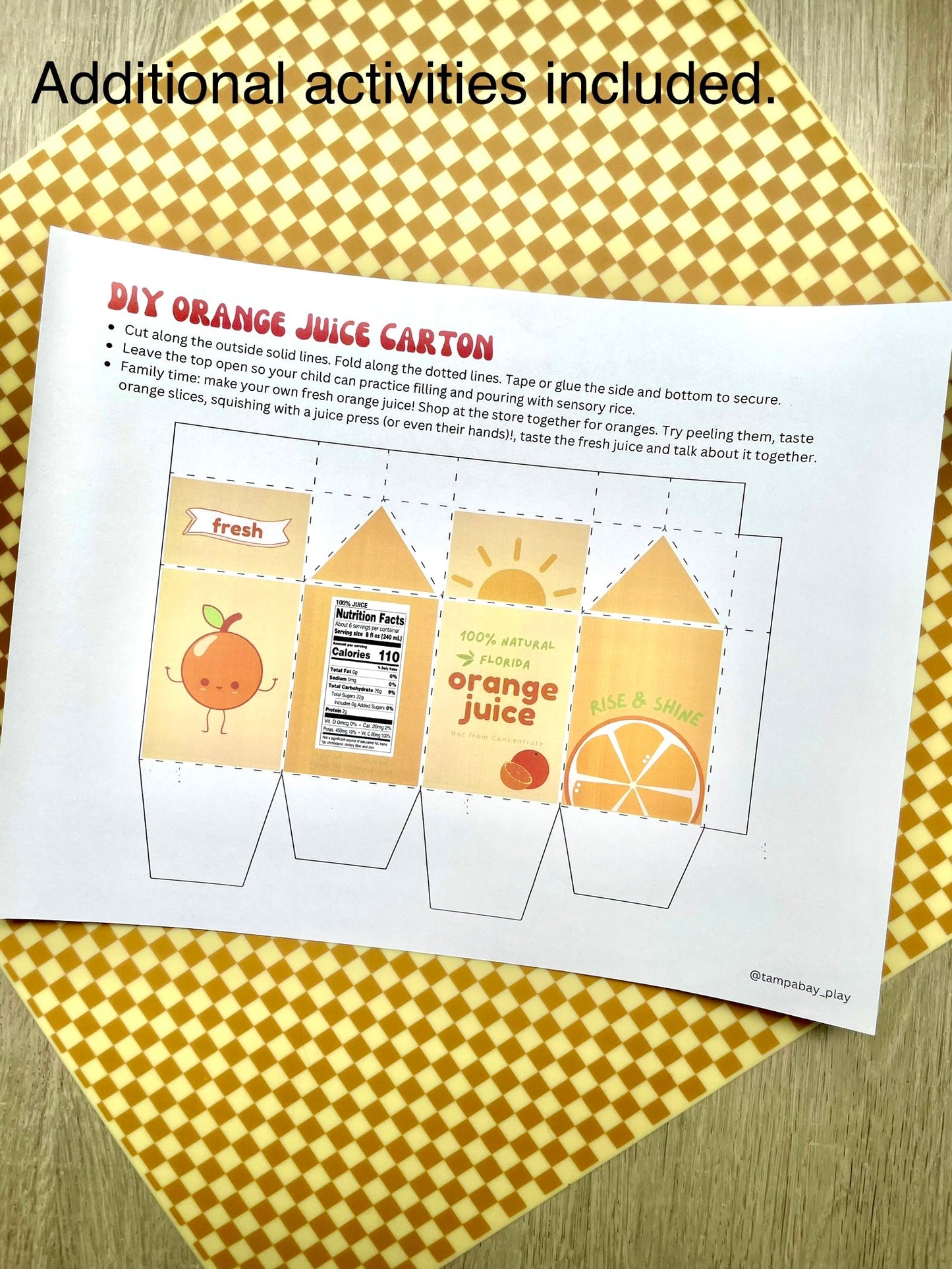 Printable Flisat Trofast Bin Insert- Orange Grove