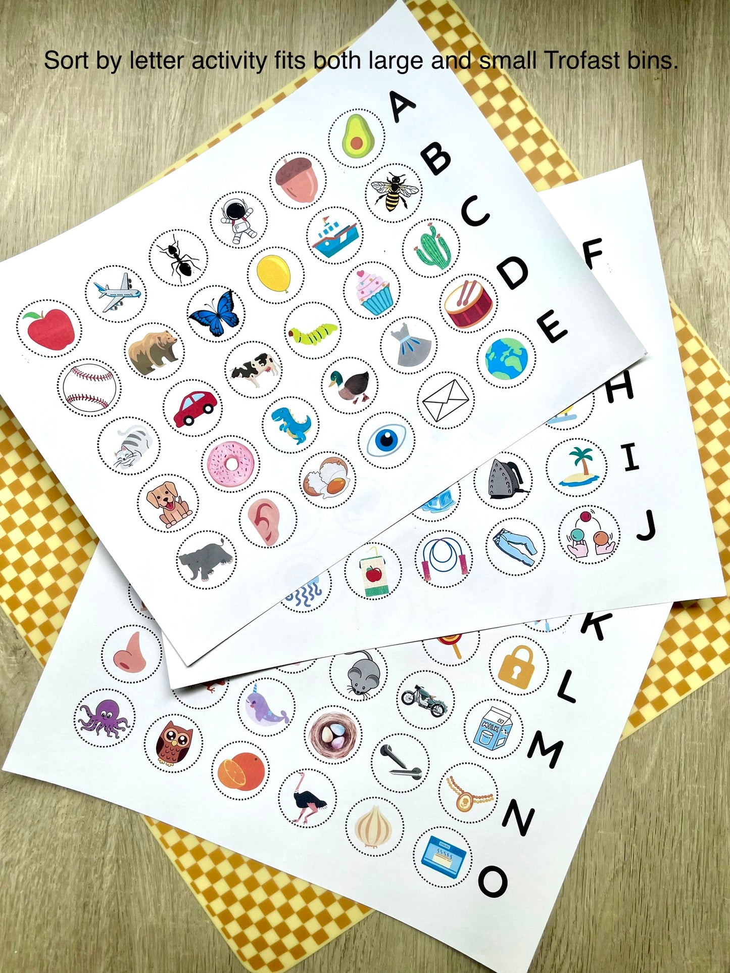 Printable Flisat Trofast Bin Insert- Alphabet Sort